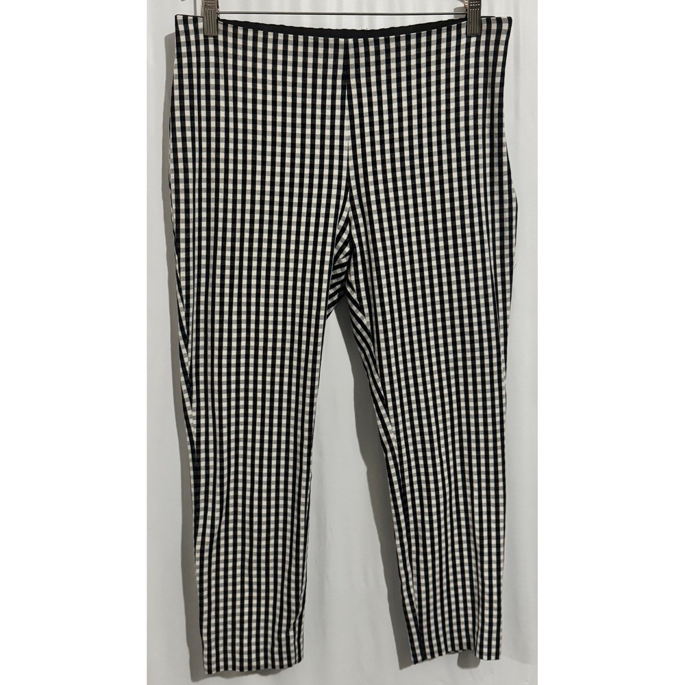 Size 12 - A New Day  Gingham Check Slim Fit Ankle Pants Black White
